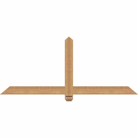 Ekena Millwork Eugene Smooth Timber Gable Bracket, Western Red Cedar, 60"W x 25"H x 1 1/2"D x 3 1/2"F, 10/12 Pitch GBW060X25X0204EUG00SWR